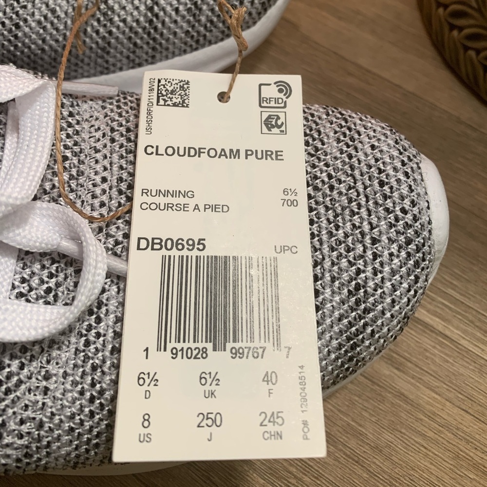 Adidas Cloudfoam Pure Athletic Sneakers Size 8 Women